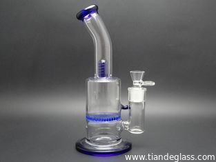 China High-quality Cheap Chinese Popular glass bongs Honeycomb perc glass oil rigs Wp036 supplier