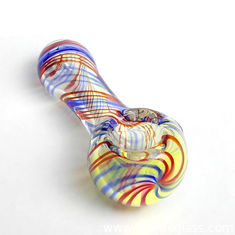 China Glass Spoon Pipes Mini Smoking Glass 2.9 Inch Length Hand Pipes Hand-blown Pipe Colorful Smoke Pipe supplier