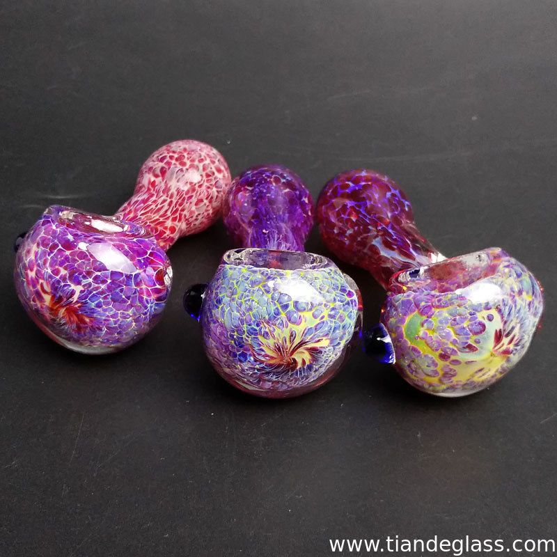 Glass Spoon Pipes pink glass pipe for smoking hand made pipes Colors