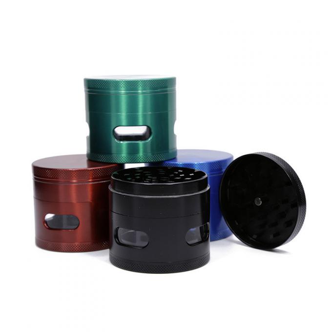 Top Quality Metal Side Transparent Window Grinder 63mm 4part Grinder