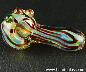 China 2.6 inch spoon glass smoking pipe high quality and low price handmade color hand pipe supplier