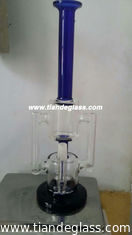 China 2015 Popular Water Bongs Recycler oil rigs black base blue tube and blue mouthpiece Wp201 supplier