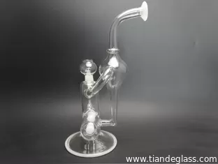 China Color Popular Chinese cheap Water Bongs Recycler Oil Rigs glass water pipes Wp012 supplier