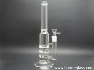 China High-quality Cheap Chinese Popular glass bongs 3 cyclcone disc perc Wp037 supplier