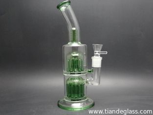 China High-quality Cheap Chinese Popular color glass bongs 2 10-arms percs glass oil rigs Wp040 supplier