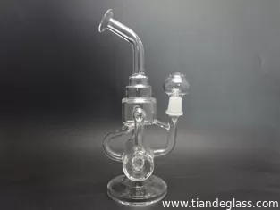 China Color 2015 Popular Chinese cheap Water Bongs Recycler Oil Rigs glass water pipes Wp050 supplier