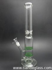 China High-quality Cheap Chinese Popular glass bongs 2 honeycomb perc glass water pipe Wp062 supplier