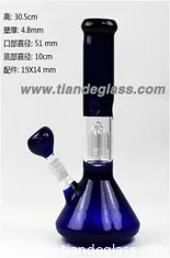 China Best bong for sale glass bongs 3 ice notches 4-arms perc glass beaker water pipe Wp097 supplier