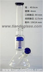 China Best bong for sale glass bongs 3 ice notches Arms perc buy glass beaker water bong Wp099 supplier