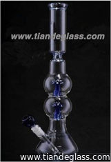 China Best bong for sale glass bongs ice catcher 2 dome perc glass beaker water bong Wp114 supplier