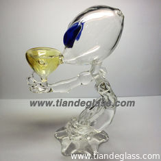 China Delicate Handmade Borosilicate Glass smoking pipe Glass hammer pipes Glass tobacco p106 supplier