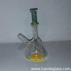 China Mini Glass Bong Oil Rig Water Pipes Bongs Colorful 100mm Height Portable supplier