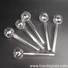 China Pyrex Glass Oil Burner Pipe Clear Glass Oil Burner clear Great Tube Glass Pipe Oil Nail Pipe supplier