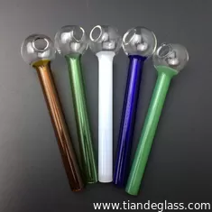 China Wholesale cheap glass oil burner pipes Colored Glass Water Pipe Bubbler Pyrex Oil Burner Glass Pipe Smoking Hand Pipe supplier