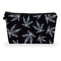 China Blast 3D Digital Printing Smoke Weed Black Makeup Bag Storage Bag Small Storage Bag Cannabis Leaf Pattern supplier