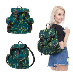 China Marijuana Leaf Backpack Cannabis Weed Bookbag CANNABIS LEAF backpack Storage bag supplier
