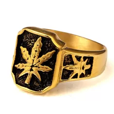 China 420 Marijuana Popular Weed Ring Buy Cheap Weed Ring lots from China Mens Boys Stainless Steel Ring Marijuana Cannabis Le supplier