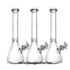 China 9mm thick beaker bong Glass Water Bongs Beaker Bong Customized Brand Beaker Bong Glass Water Pipe Bongs 16 inch 18.8 mm supplier