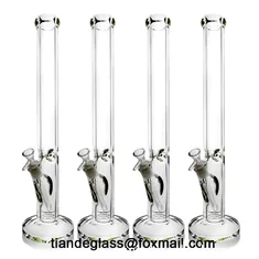 China 9mm Thick Bong Glass Water Bongs Straight Bong Customized Brand Straight Bong Glass Water Pipe Bongs 16 inch 18.8 mm OEM supplier