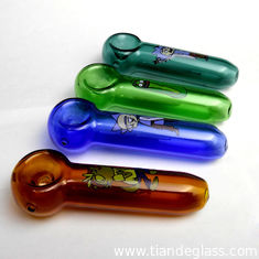 China Glass Hand Pipe Hookah Rick and Morty Pickle Glass Pipes Smoking Tobacco Hand Pipes Spoon Pipe Dab Rigs supplier