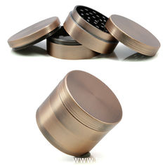 China Zinc Alloy Bronze 4PC Diameter 40MM Herb Grinder Tobacco Grinders for Smoking CNC Teeth Pepper Grinders Fit Dry Herb supplier