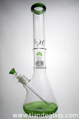 China Beaker Bong Glass 15&quot; Rasta Big Base Ice Water Pipes 14.4mm Dab Oil Rig Bongs supplier