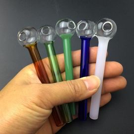 Wholesale cheap glass oil burner pipes Colored Glass Water Pipe Bubbler Pyrex Oil Burner Glass Pipe Smoking Hand Pipe supplier