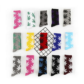 Cannabis Hemp Weed leaves pattern Soft Crew Socks Cotton Comfortable Socks Unisex Wholesale Small Orders supplier