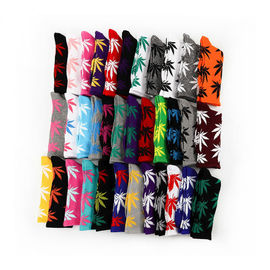 Cannabis Hemp Weed leaves pattern Soft Crew Socks Cotton Comfortable Socks Unisex Wholesale Small Orders supplier