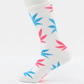 Cannabis Hemp Weed leaves pattern Soft Crew Socks Cotton Comfortable Socks Unisex Wholesale Small Orders supplier