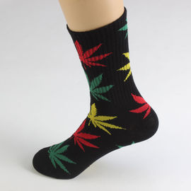 Cannabis Hemp Weed leaves pattern Soft Crew Socks Cotton Comfortable Socks Unisex Wholesale Small Orders supplier