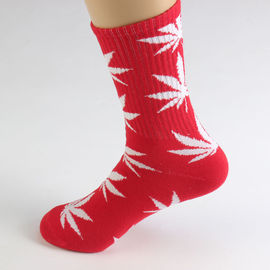 Cannabis Hemp Weed leaves pattern Soft Crew Socks Cotton Comfortable Socks Unisex Wholesale Small Orders supplier