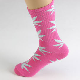 Cannabis Hemp Weed leaves pattern Soft Crew Socks Cotton Comfortable Socks Unisex Wholesale Small Orders supplier