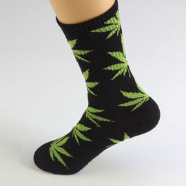 Cannabis Hemp Weed leaves pattern Soft Crew Socks Cotton Comfortable Socks Unisex Wholesale Small Orders supplier