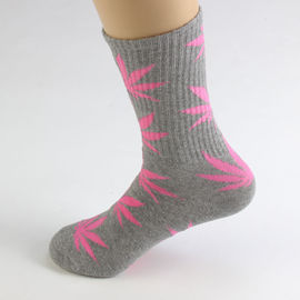 Cannabis Hemp Weed leaves pattern Soft Crew Socks Cotton Comfortable Socks Unisex Wholesale Small Orders supplier