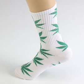 Cannabis Hemp Weed leaves pattern Soft Crew Socks Cotton Comfortable Socks Unisex Wholesale Small Orders supplier