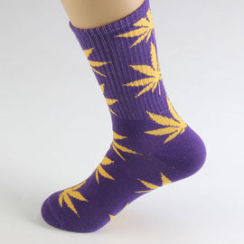 Cannabis Hemp Weed leaves pattern Soft Crew Socks Cotton Comfortable Socks Unisex Wholesale Small Orders supplier