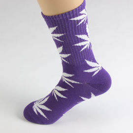 Cannabis Hemp Weed leaves pattern Soft Crew Socks Cotton Comfortable Socks Unisex Wholesale Small Orders supplier