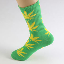 Cannabis Hemp Weed leaves pattern Soft Crew Socks Cotton Comfortable Socks Unisex Wholesale Small Orders supplier