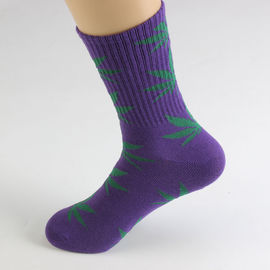 Cannabis Hemp Weed leaves pattern Soft Crew Socks Cotton Comfortable Socks Unisex Wholesale Small Orders supplier