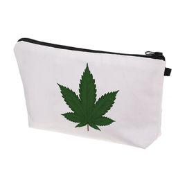 Cannabis Leaf Weed Leaves Pad Digital Print White Green Hemp Leaf Herb Leaf Dressing Bag Weed White Dressing Bag supplier