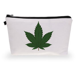 Cannabis Leaf Weed Leaves Pad Digital Print White Green Hemp Leaf Herb Leaf Dressing Bag Weed White Dressing Bag supplier