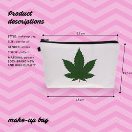 Cannabis Leaf Weed Leaves Pad Digital Print White Green Hemp Leaf Herb Leaf Dressing Bag Weed White Dressing Bag supplier