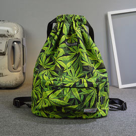 Cannabis Leaves Multicolor CANNABIS LEAF BACKPACK RUCKSACK BAG MARIJUANA WEED BOY GIRL Drawing Rope Shoulder Bag supplier