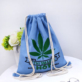 MARIJUANA Drawstring Bag Gym Sack Fun Cannabis Leaf Smoke Smoking Weed Pot Shit Kush Drawstring Weed Bag supplier