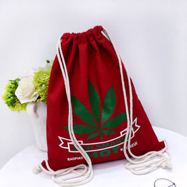 MARIJUANA Drawstring Bag Gym Sack Fun Cannabis Leaf Smoke Smoking Weed Pot Shit Kush Drawstring Weed Bag supplier