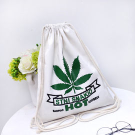 MARIJUANA Drawstring Bag Gym Sack Fun Cannabis Leaf Smoke Smoking Weed Pot Shit Kush Drawstring Weed Bag supplier