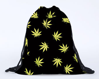 Weed Drawstring Bags Cannabis Weed Marijuana Leaf Drawstring Bag Gym Smoking   Weed Pot Shit Kush Drawstring Weed Bag supplier