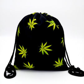 Weed Drawstring Bags Cannabis Weed Marijuana Leaf Drawstring Bag Gym Smoking   Weed Pot Shit Kush Drawstring Weed Bag supplier