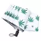 Marijuana Cannabis Hemp Leaf Umbrella Compact Folding Rain Shield Accessory Protection Windproof Lightweight Umbrella supplier